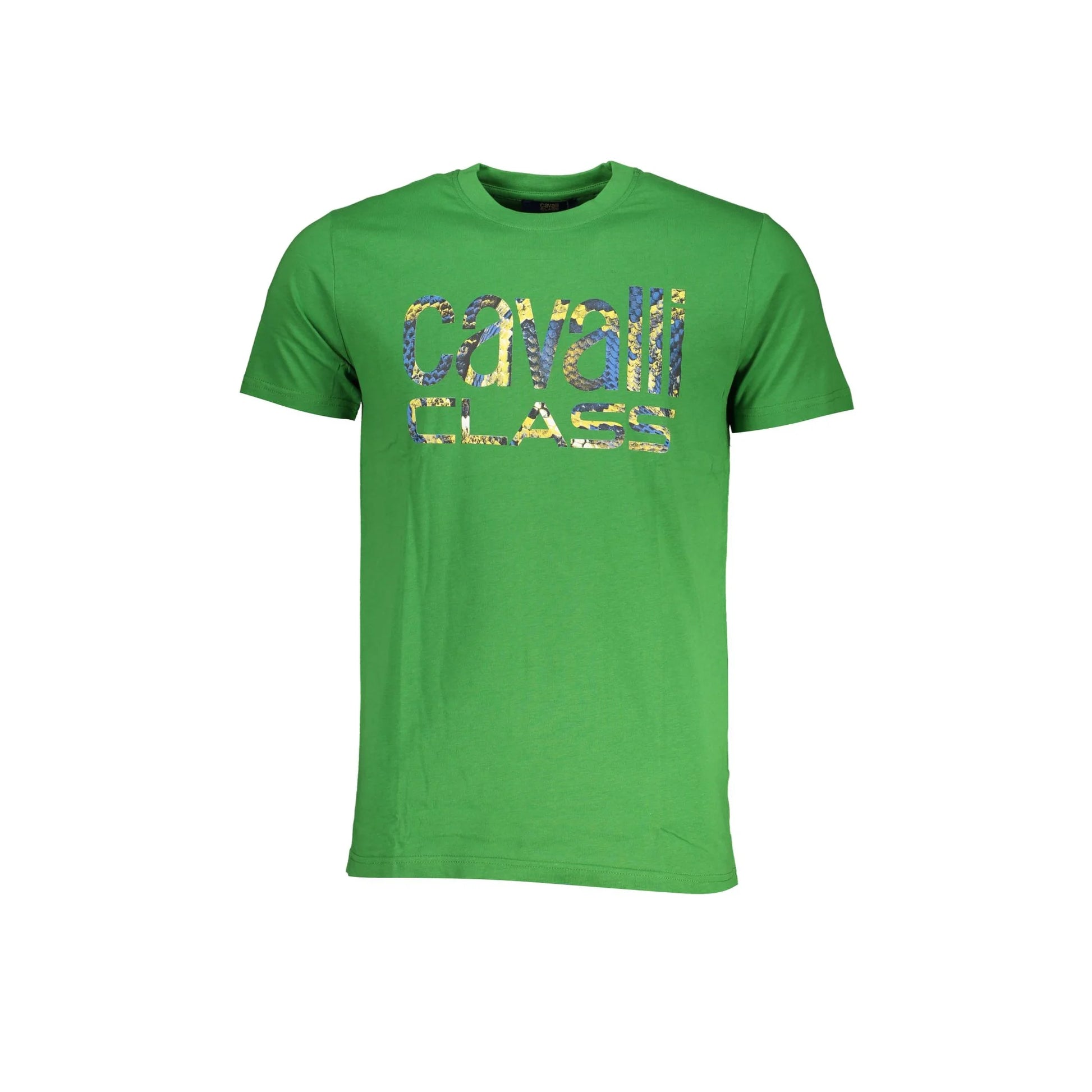 Cavalli Class T-Shirt Maniche Corte Uomo Verde Stampa - foto prodotto