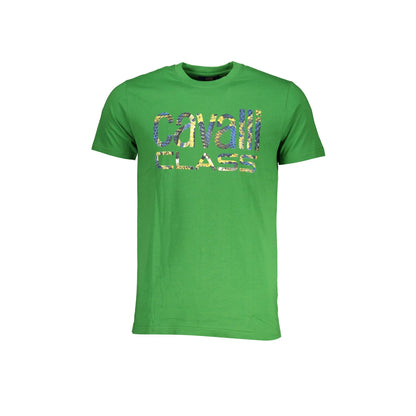 Cavalli Class T-Shirt Maniche Corte Uomo Verde Stampa - foto prodotto