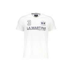 La Martina T-Shirt Krótki Rękaw Mężczyzna Biały Z Nadrukiem Logo