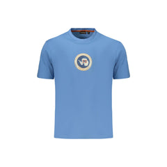 Napapijri T-Shirt Maniche Corte Uomo Azzurra Stampa Logo