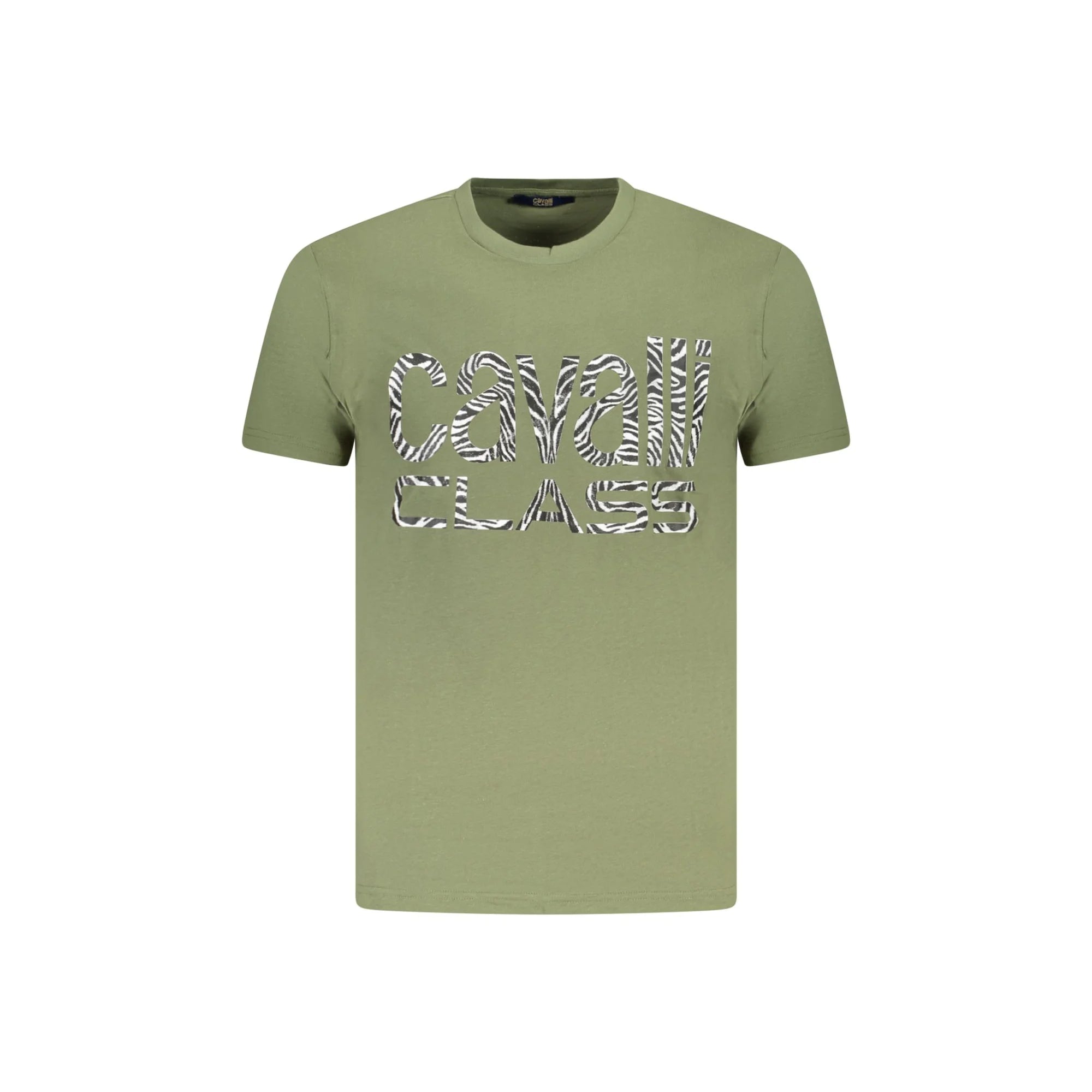 Cavalli Class T-Shirt Maniche Corte Uomo Verde Stampa - foto prodotto