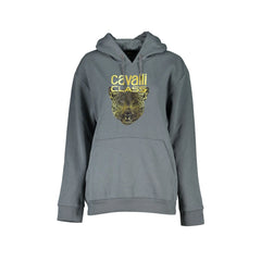 Cavalli Class Felpa Donna Grigia con Cappuccio e Logo