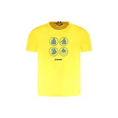 K-Way T-Shirt Maniche Corte Bambino Gialla Stampa Logo