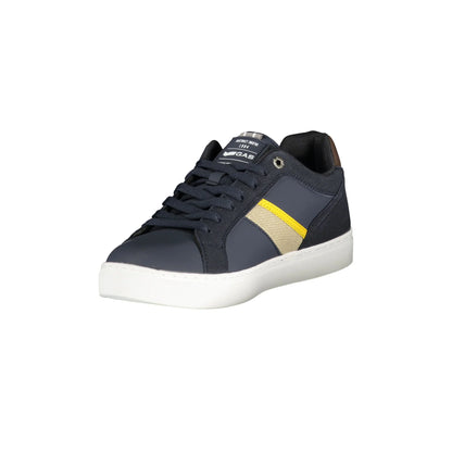 Gas Sneakers Uomo Blu Lacci Plantare Removibile Logo - vista 3