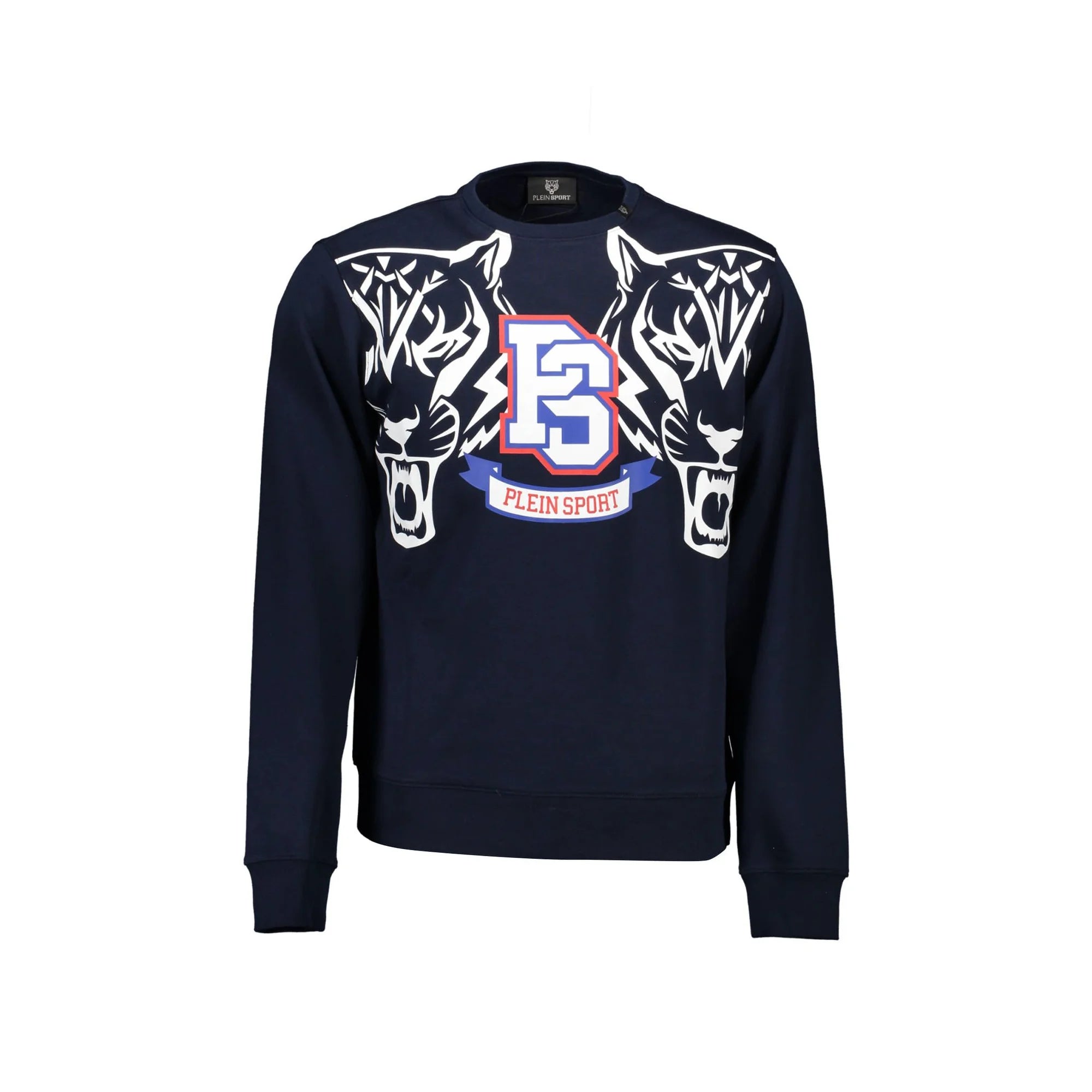Plein Sport Felpa Maniche Lunghe Uomo Blu Stampa Logo Felpe - foto prodotto