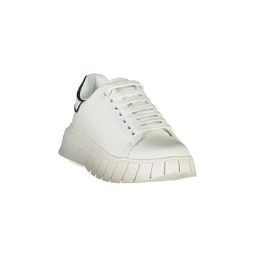 GAELLE PARIS Scarpe Sneakers Donna Bianche con Lacci e Logo bianco - vista 2