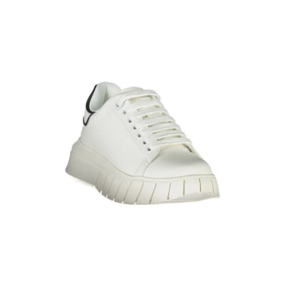 GAELLE PARIS Scarpe Sneakers Donna Bianche con Lacci e Logo bianco - vista 2