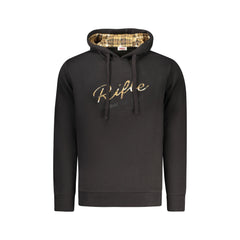 Rifle Felpa Maniche Lunghe Uomo Nera Ricamo