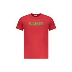 Iceberg T-Shirt Manches Courtes Homme Rouge Imprimé Logo