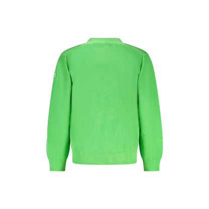 North Sails Maglia Bambino Verde Girocollo Maniche Lunghe Logo Maglie - vista 2
