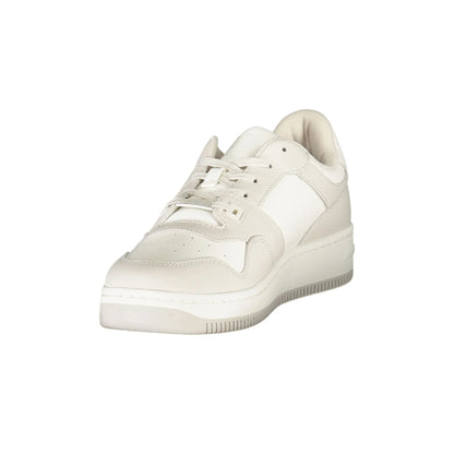 TOMMY HILFIGER Calzatura Sportiva Uomo Bianca con Dettagli Grigio Chiaro Sneakers bianco - vista 3
