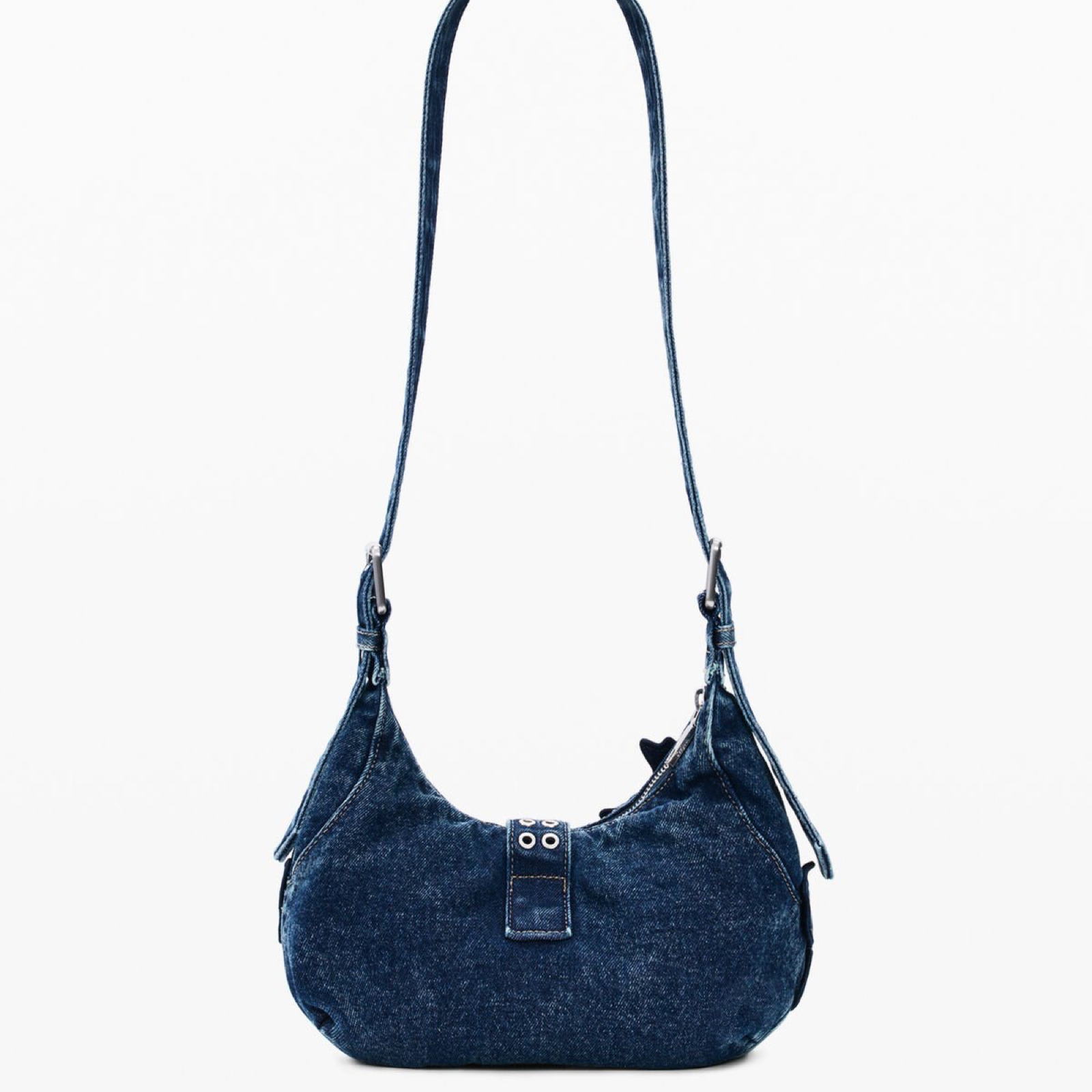 Desigual Borsa a Spalla Donna Blu Chiusura con Zip e Magneti Borse - vista 7