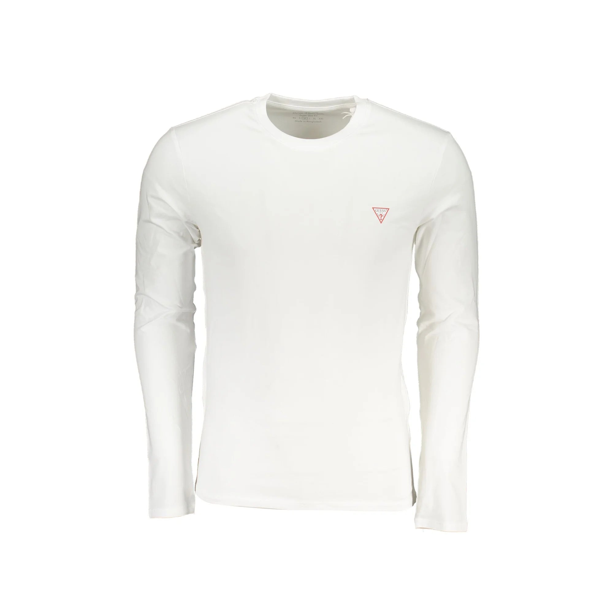 GUESS JEANS T-SHIRT MANICHE LUNGHE UOMO BIANCO