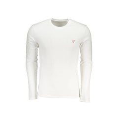 Guess Jeans Long Sleeve T-Shirt Men White Logo Print