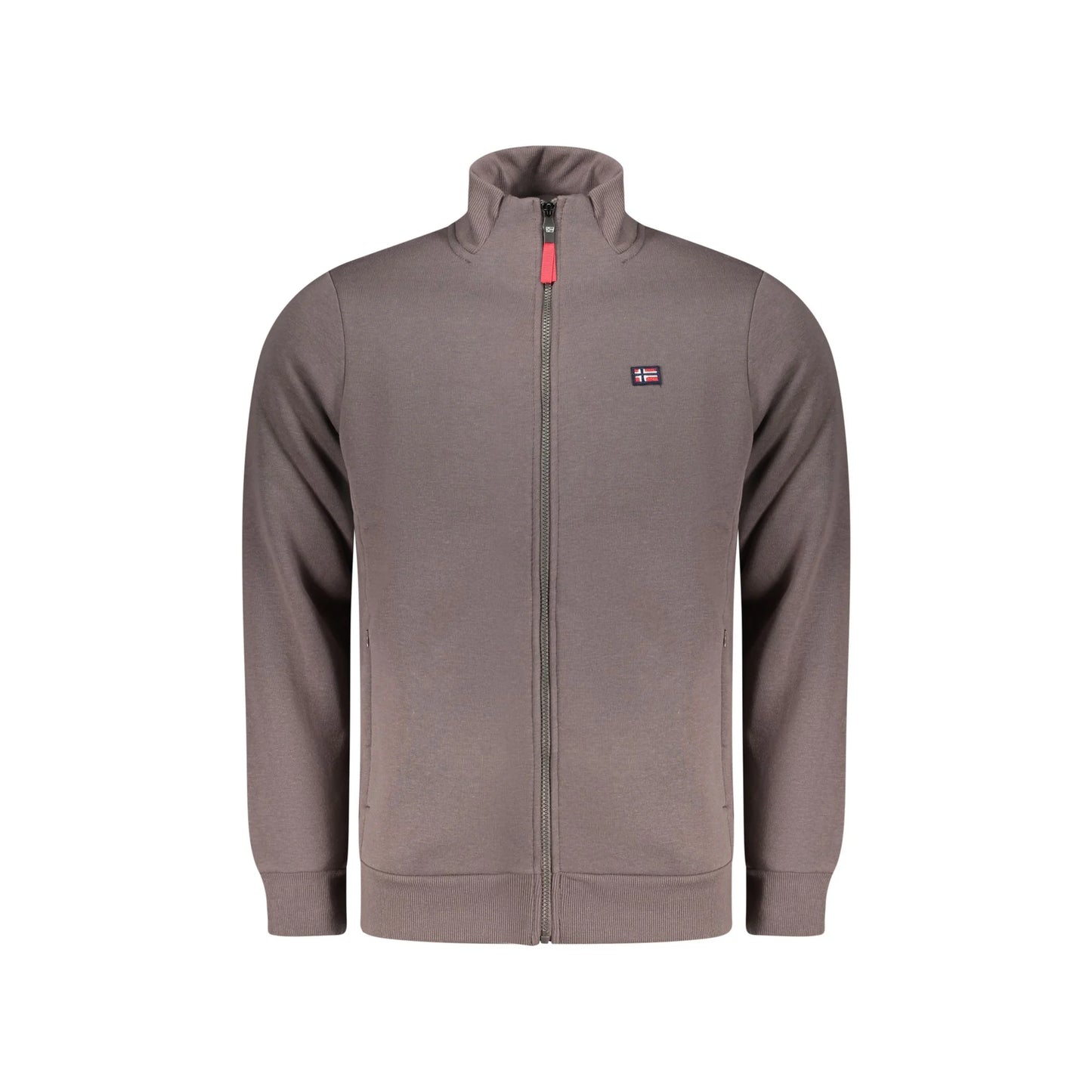 Norway 1963 Felpa Uomo Marrone con Zip Felpata Applicazione Logo Felpe - foto prodotto