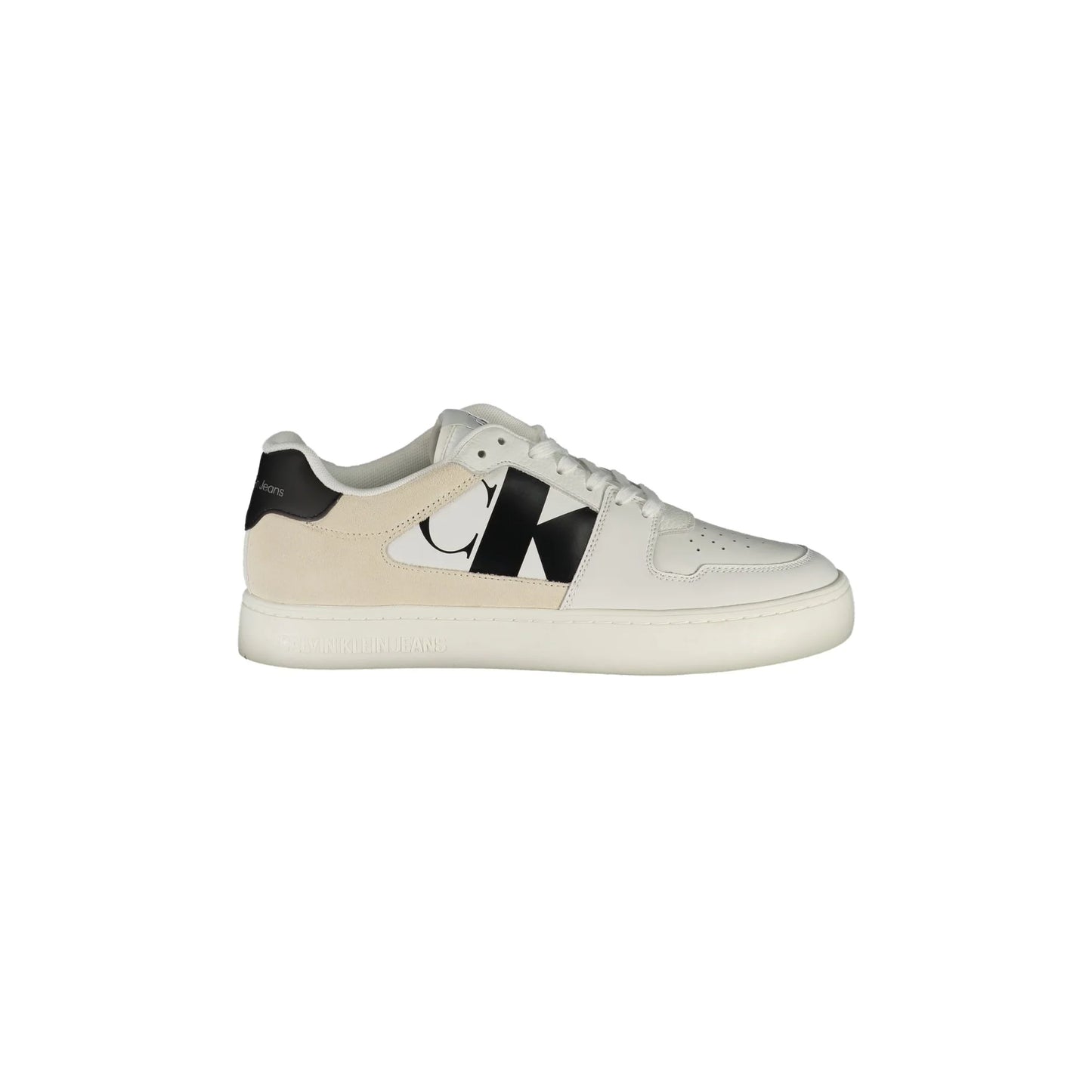 CALVIN KLEIN Scarpe Sneakers Uomo Bianche con Dettagli a Contrasto Bianco - foto prodotto