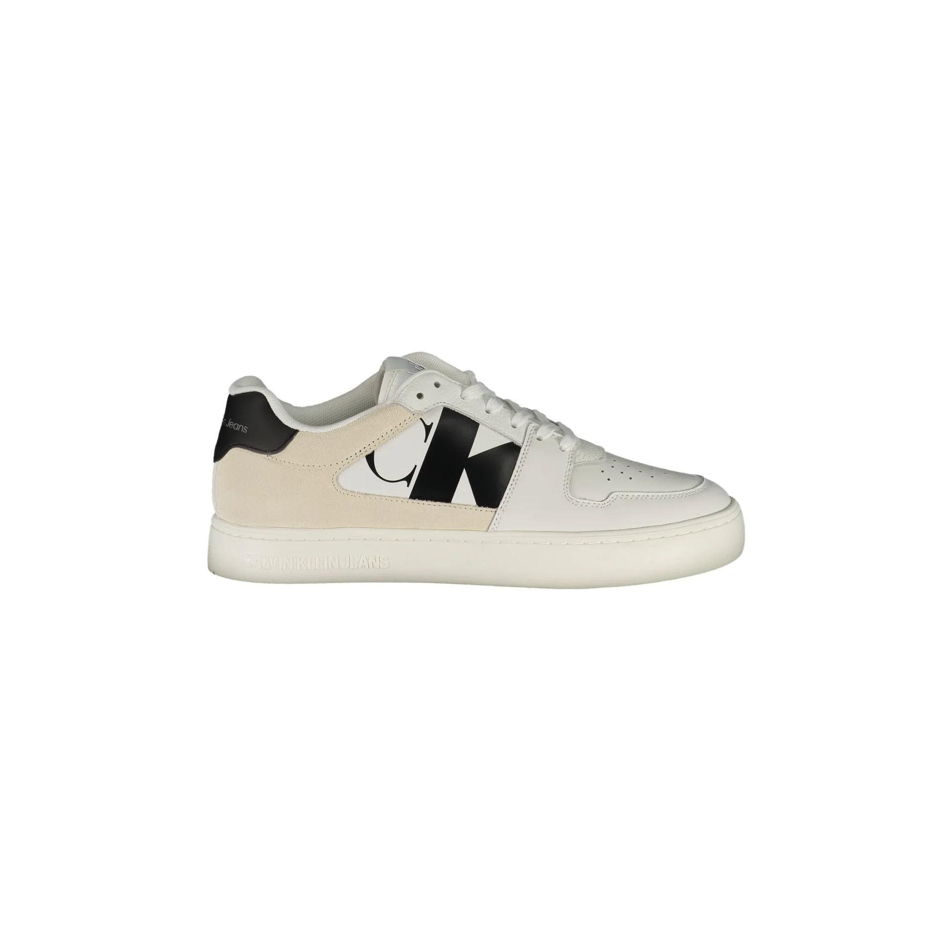 CALVIN KLEIN Scarpe Sneakers Uomo Bianche con Dettagli a Contrasto Bianco - foto prodotto