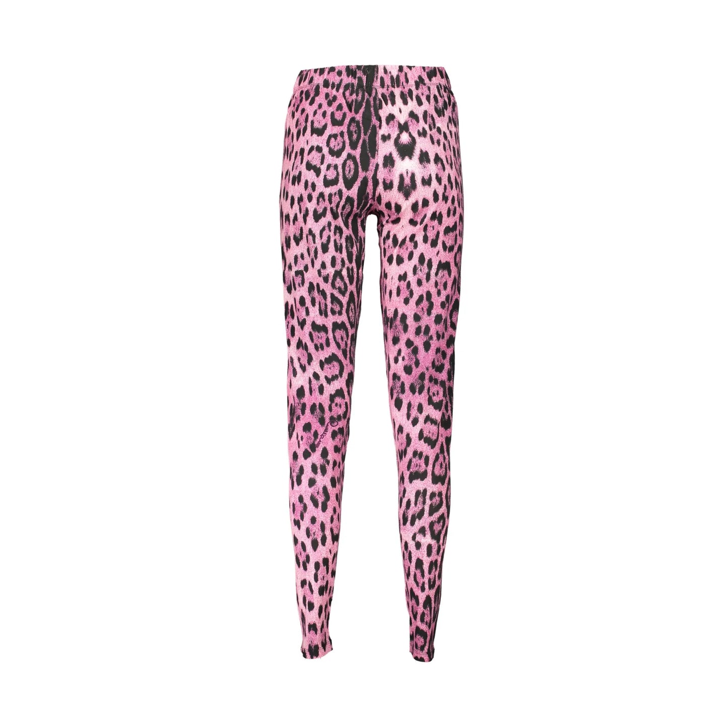 Cavalli Class Pantaloni Leggins Donna Rosa Stampa Logo - vista 2