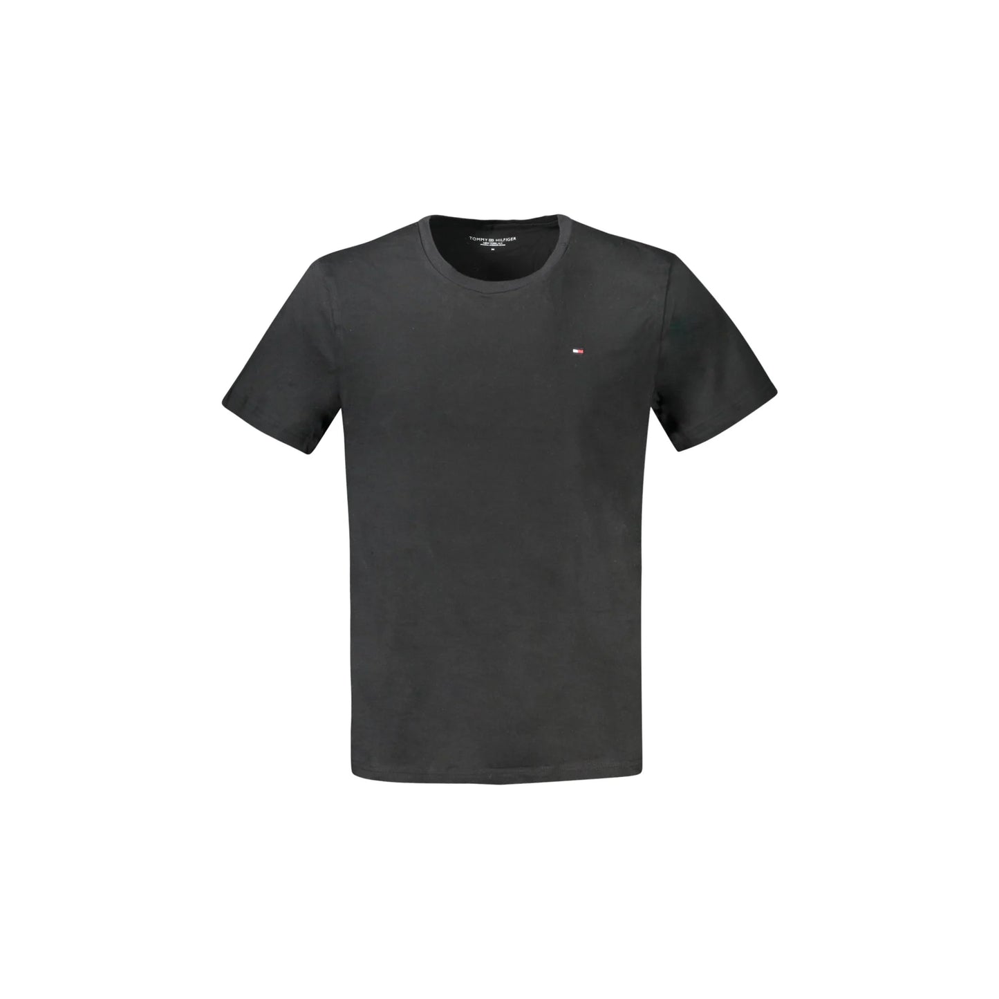 Tommy Hilfiger T-Shirt Maniche Corte Uomo Nera Ricamo Logo Nero - foto prodotto