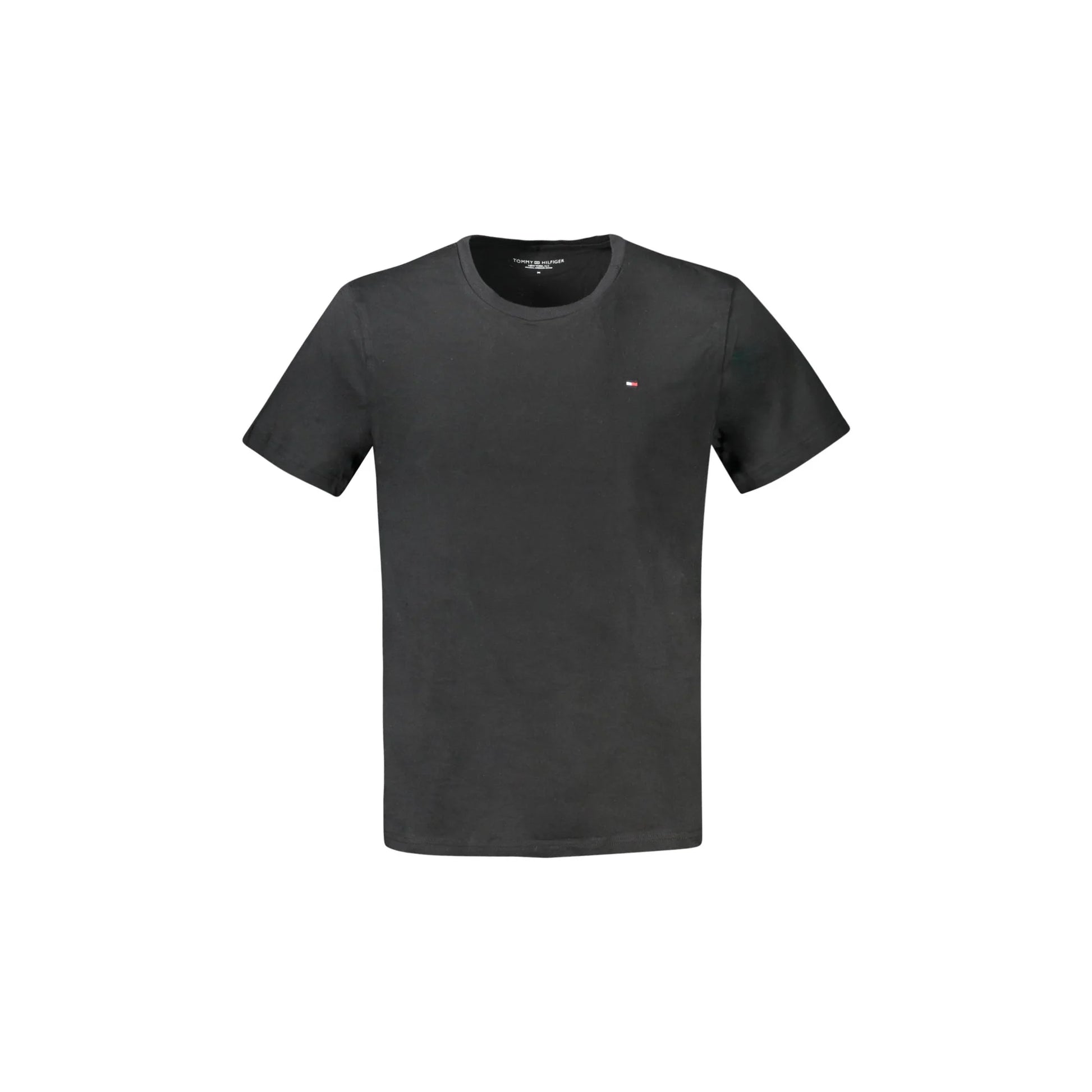 Tommy Hilfiger T-Shirt Maniche Corte Uomo Nera Ricamo Logo Nero - foto prodotto