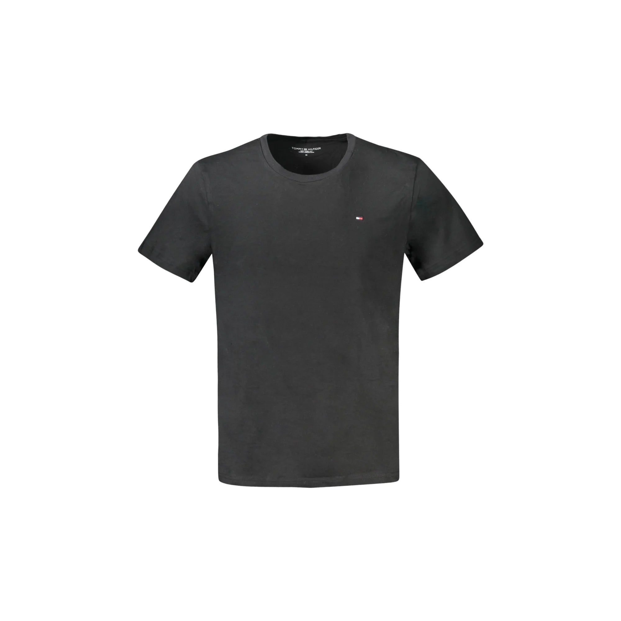 Tommy Hilfiger T-Shirt Maniche Corte Uomo Nera Ricamo Logo Nero - foto prodotto