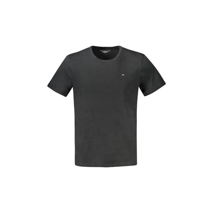 Tommy Hilfiger T-Shirt Maniche Corte Uomo Nera Ricamo Logo Nero - foto prodotto