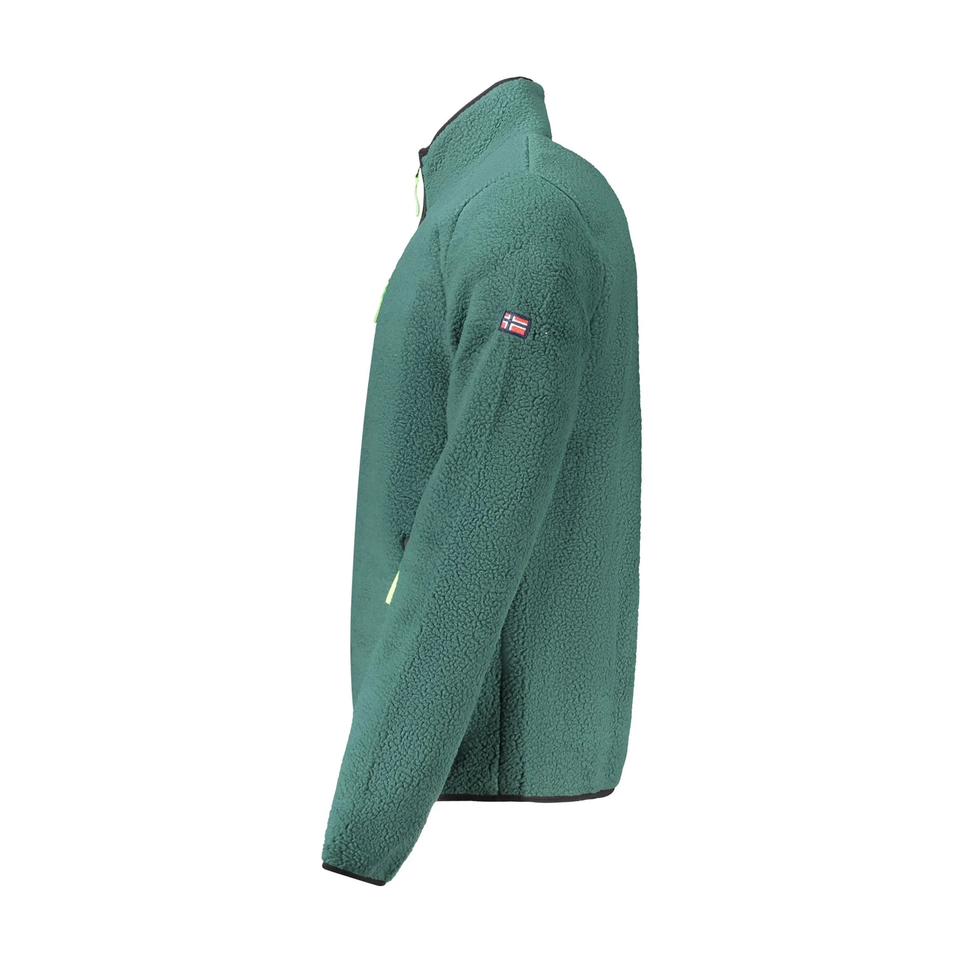 Norway 1963 Felpa Uomo Verde con Zip Tasche Applicazione Logo Felpe - vista 3