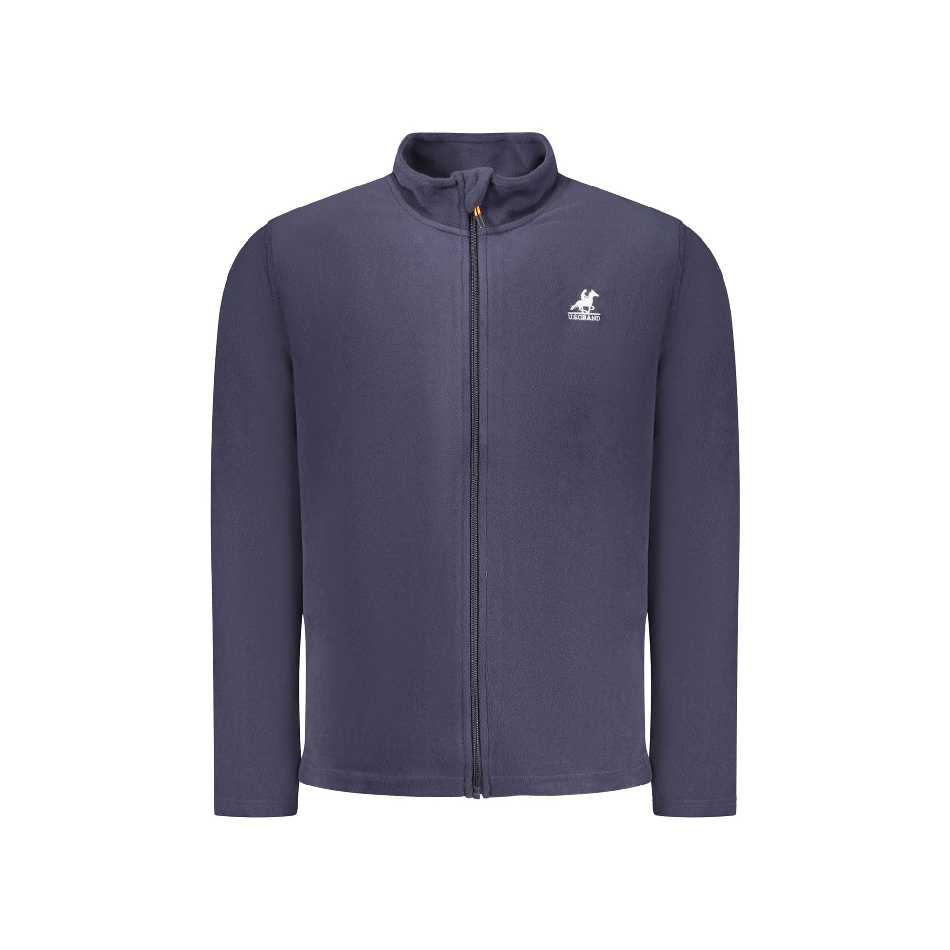 U.S. Grand Felpa Uomo Blu Zip Pile Ricamo Logo Felpe - foto prodotto