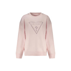 Guess vaqueros Sudadera de Manga Larga Mujer Rosa Estampado Logo