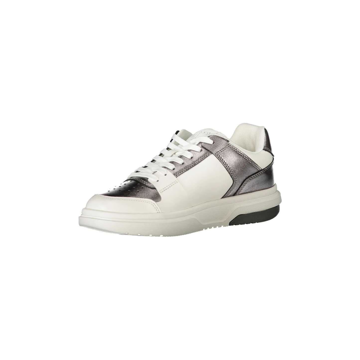 TOMMY HILFIGER Scarpe Sneakers Donna Bianche con Dettagli Argento bianco - vista 3