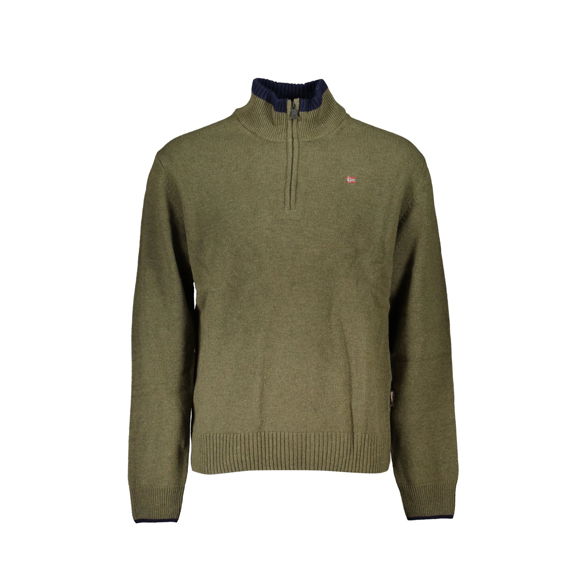 Napapijri Maglione Uomo Verde Ricamo Maglie - foto prodotto
