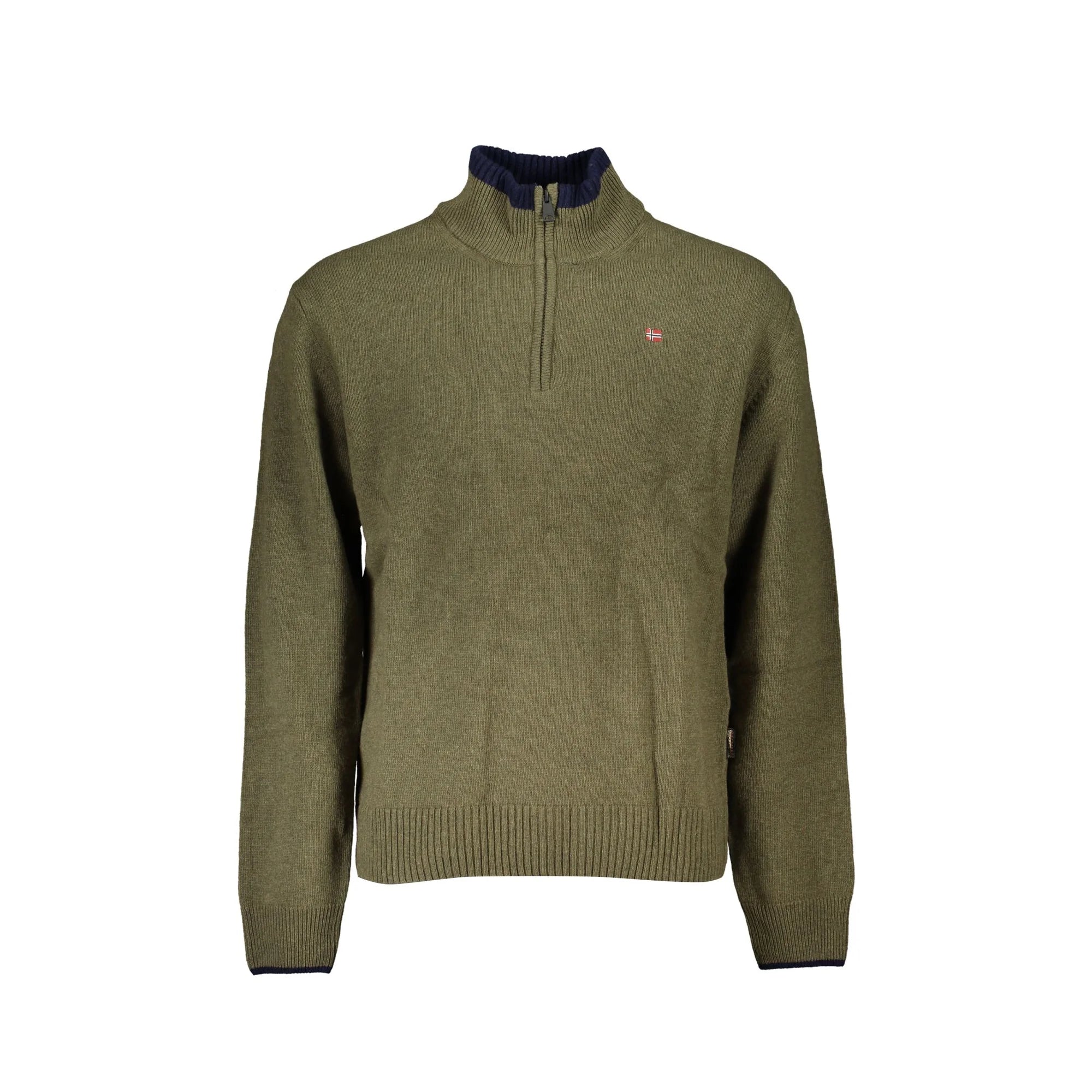 Napapijri Maglione Uomo Verde Ricamo Maglie - foto prodotto