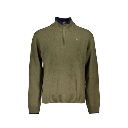 Napapijri Maglione Uomo Verde Ricamo Maglie - foto prodotto