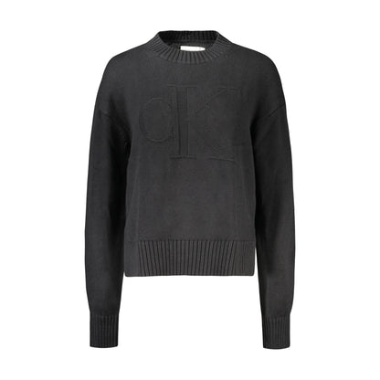 Calvin Klein Maglia Donna Nera Ricamo Maglie Nero - foto prodotto