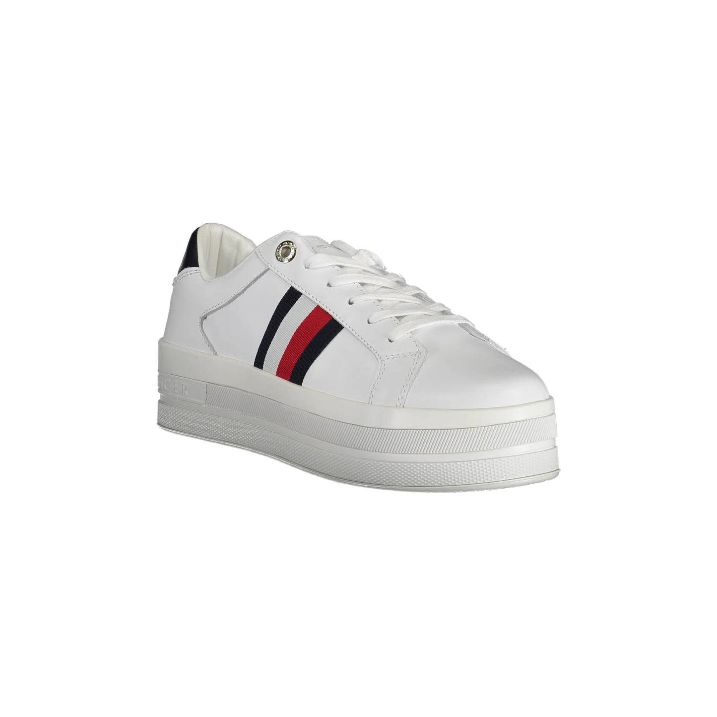 TOMMY HILFIGER Scarpe Sneakers Donna Bianche con Lacci e Logo bianco - vista 2