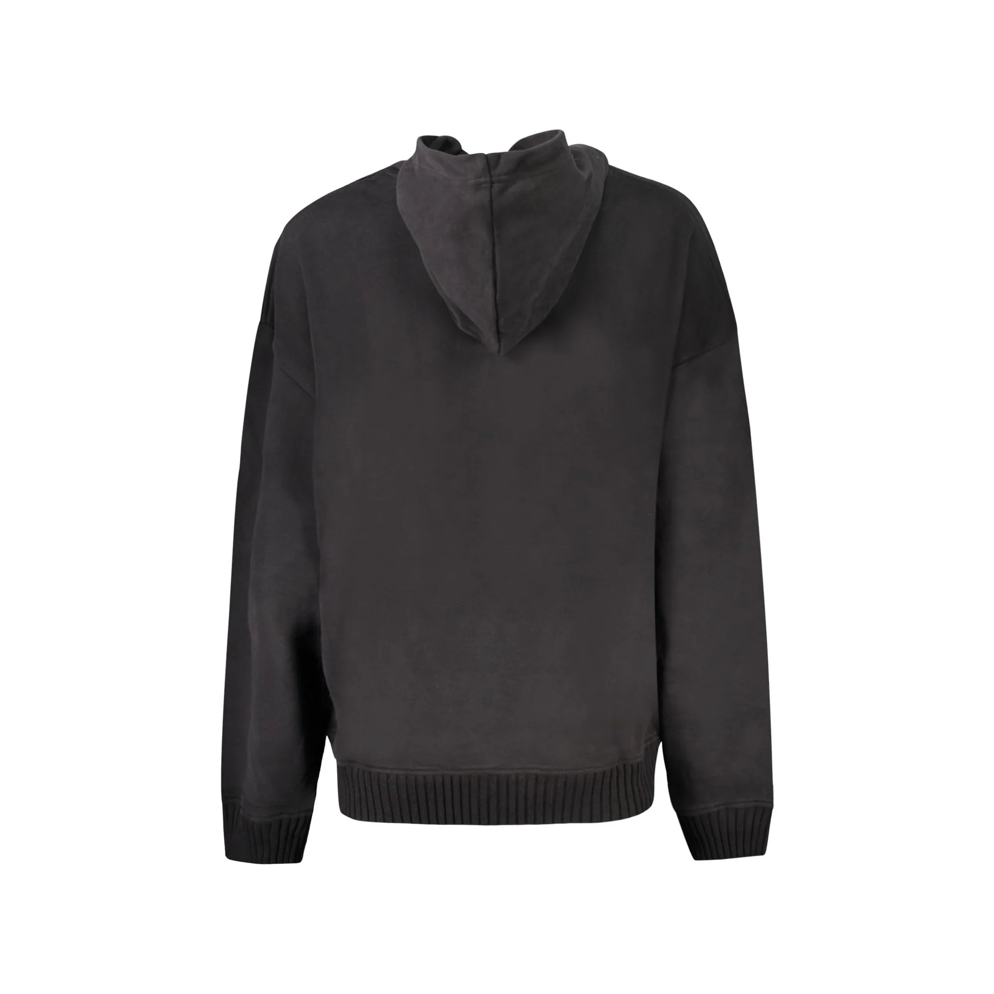 Calvin Klein Felpa Donna Nera Cappuccio Garzata Tascone Logo Felpe nero - vista 2