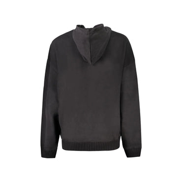 Calvin Klein Felpa Donna Nera Cappuccio Garzata Tascone Logo Felpe nero - vista 2