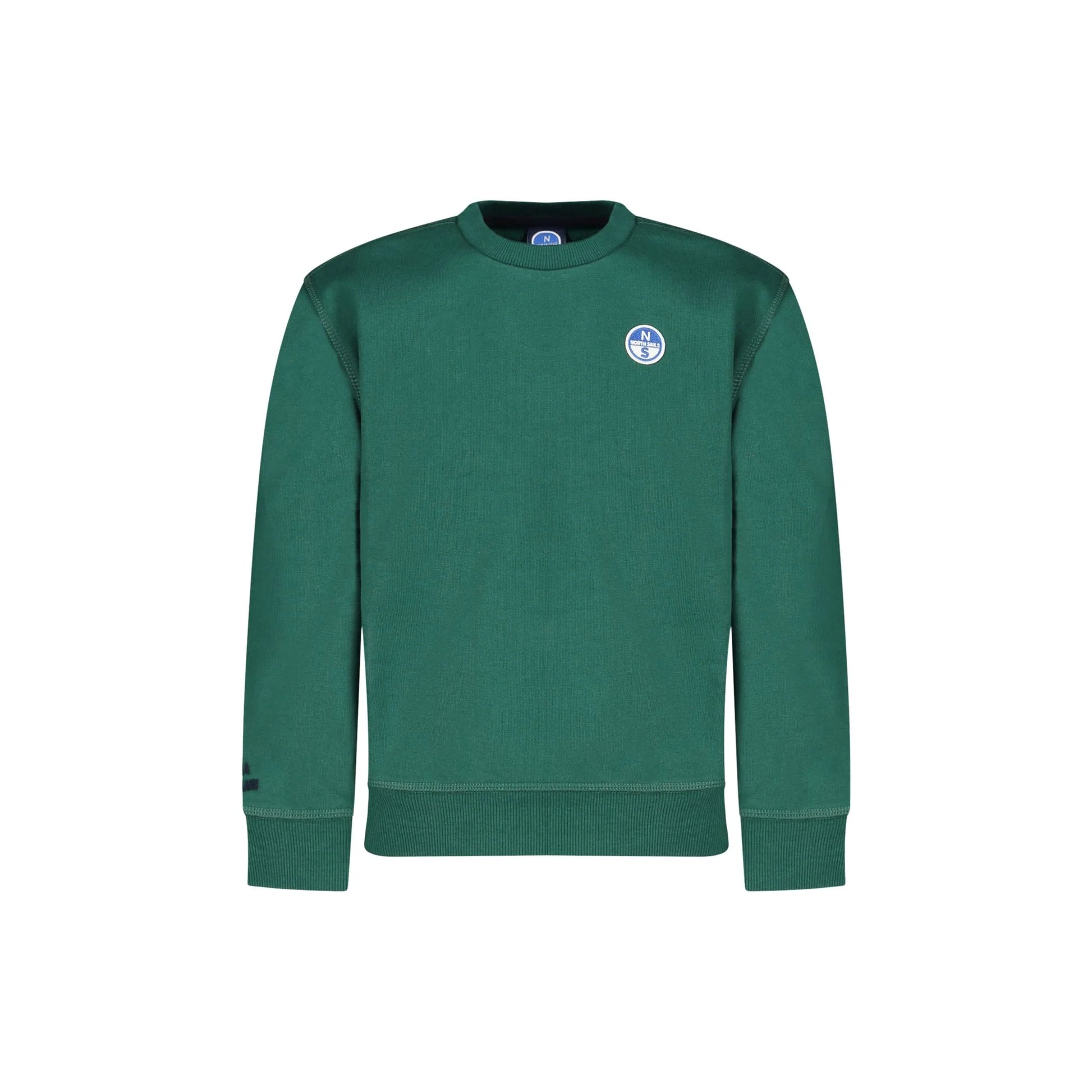 North Sails Felpa Bambino Verde Girocollo Felpata Logo Felpe unisex - foto prodotto