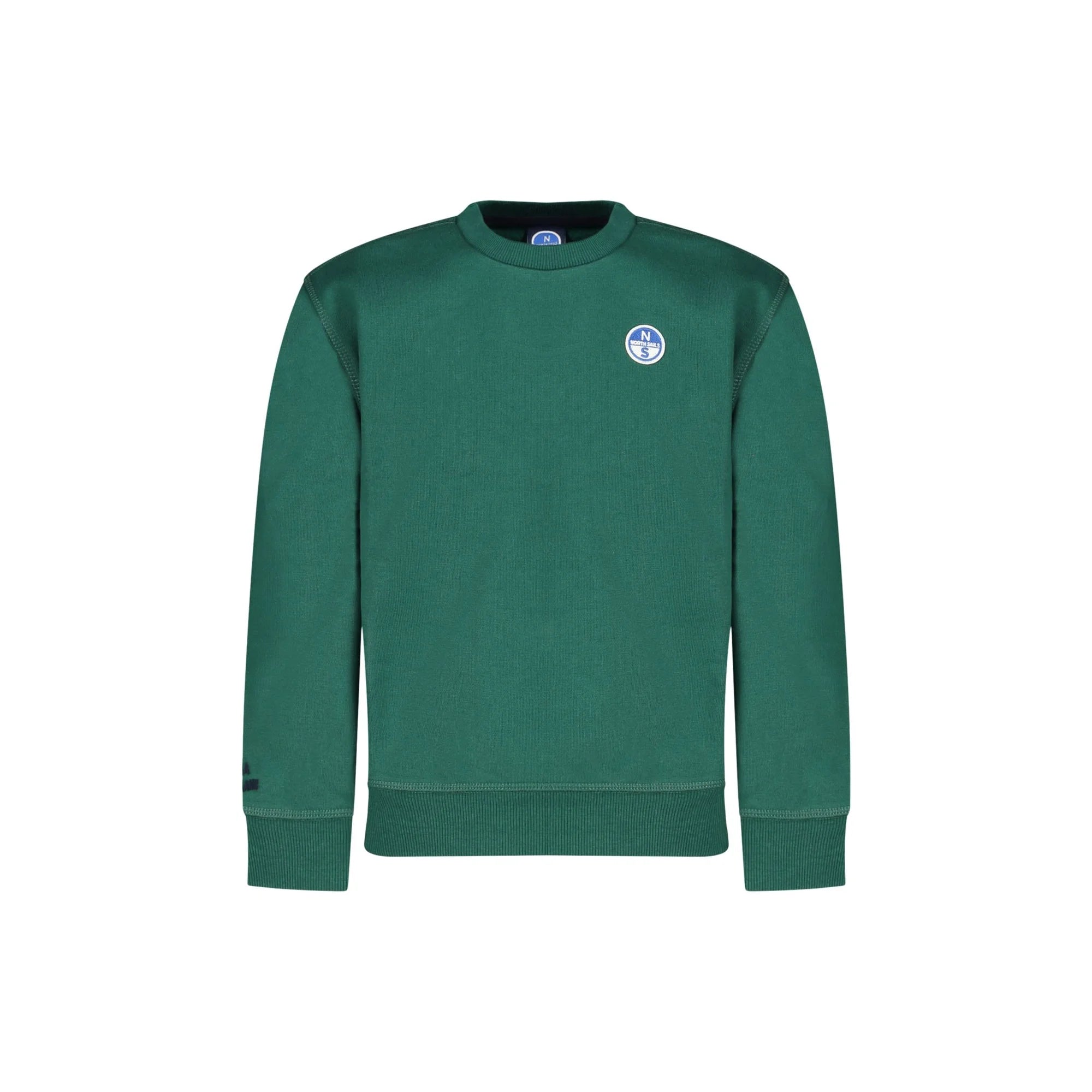 North Sails Felpa Bambino Verde Girocollo Felpata Logo Felpe unisex - foto prodotto