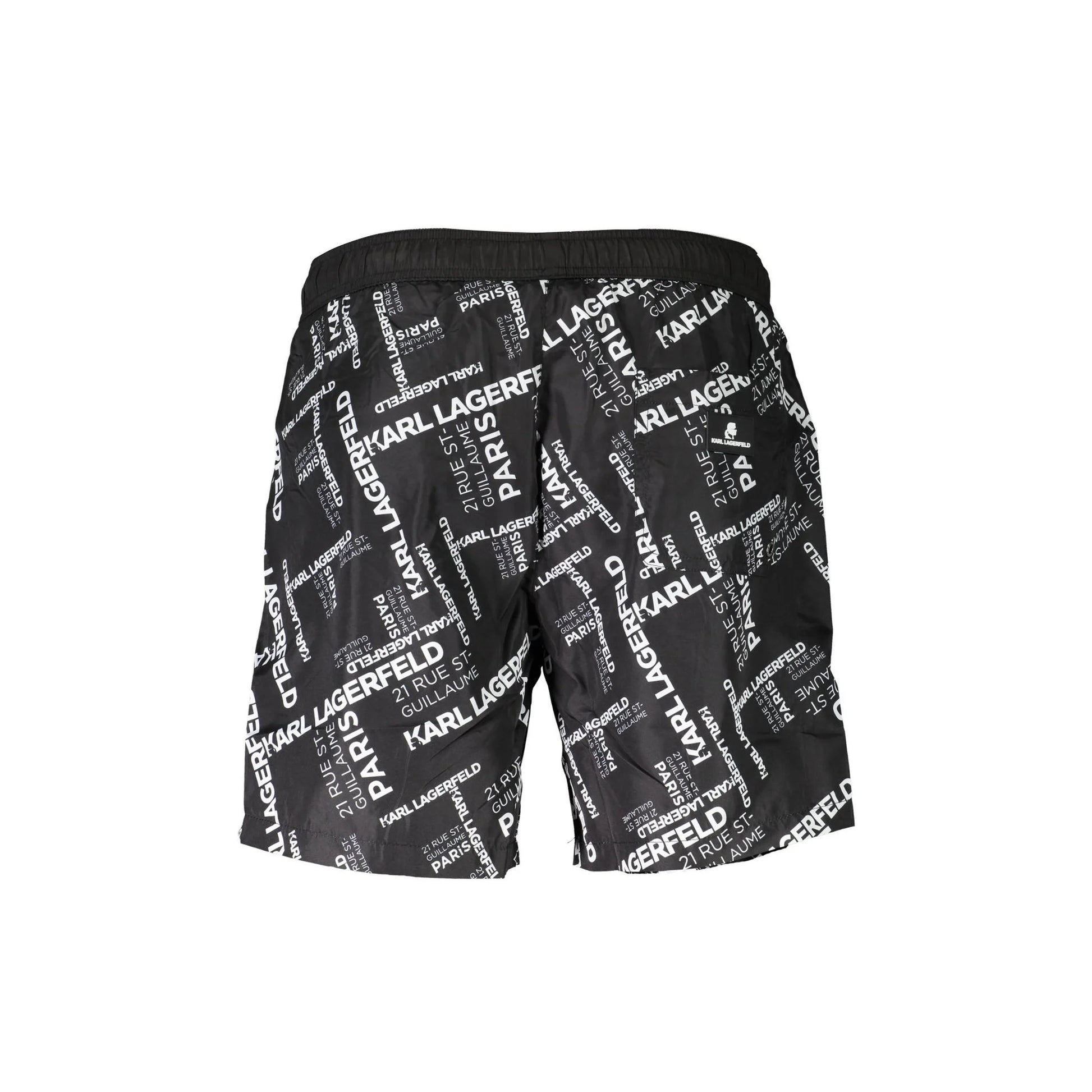 Karl Lagerfeld Beachwear Costume da Mare Uomo Nero Logo - vista 2