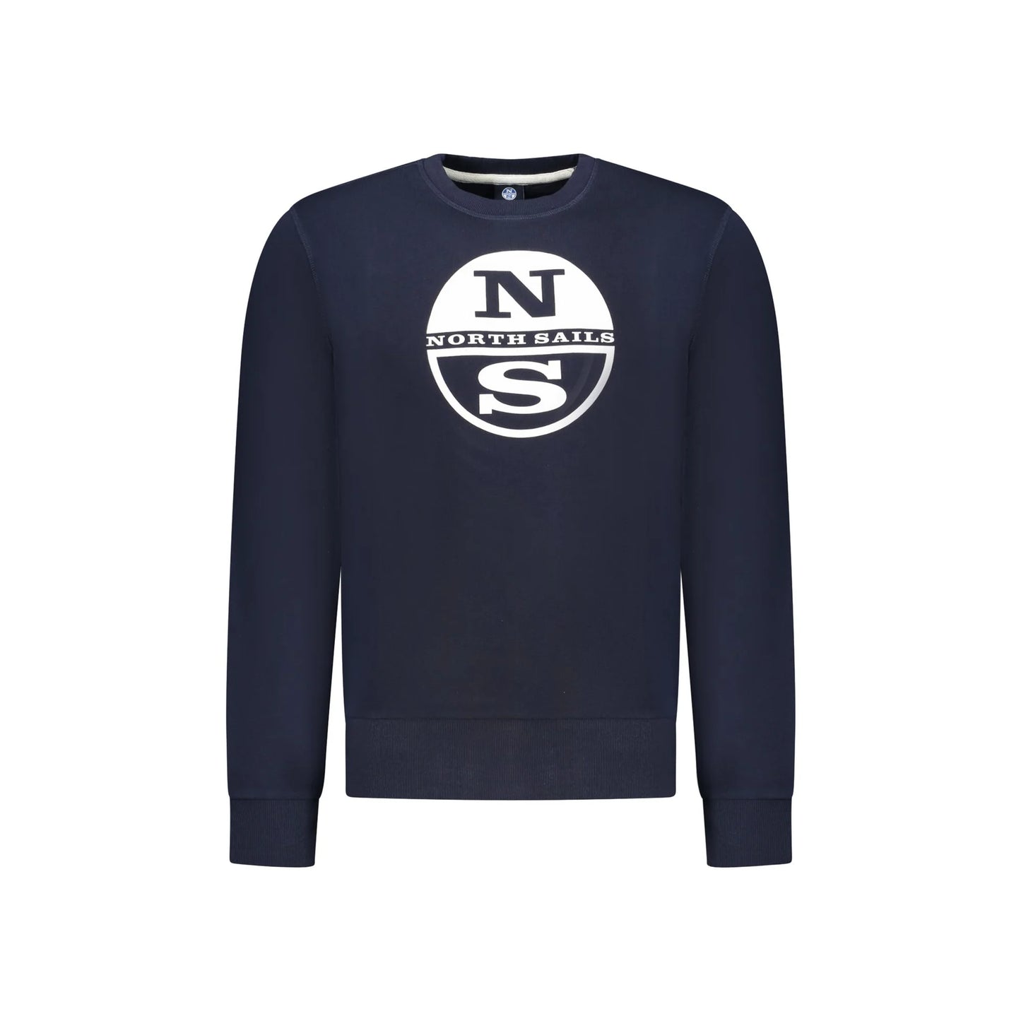 North Sails Felpa Uomo Blu Girocollo Garzata Stampa Logo Felpe - foto prodotto