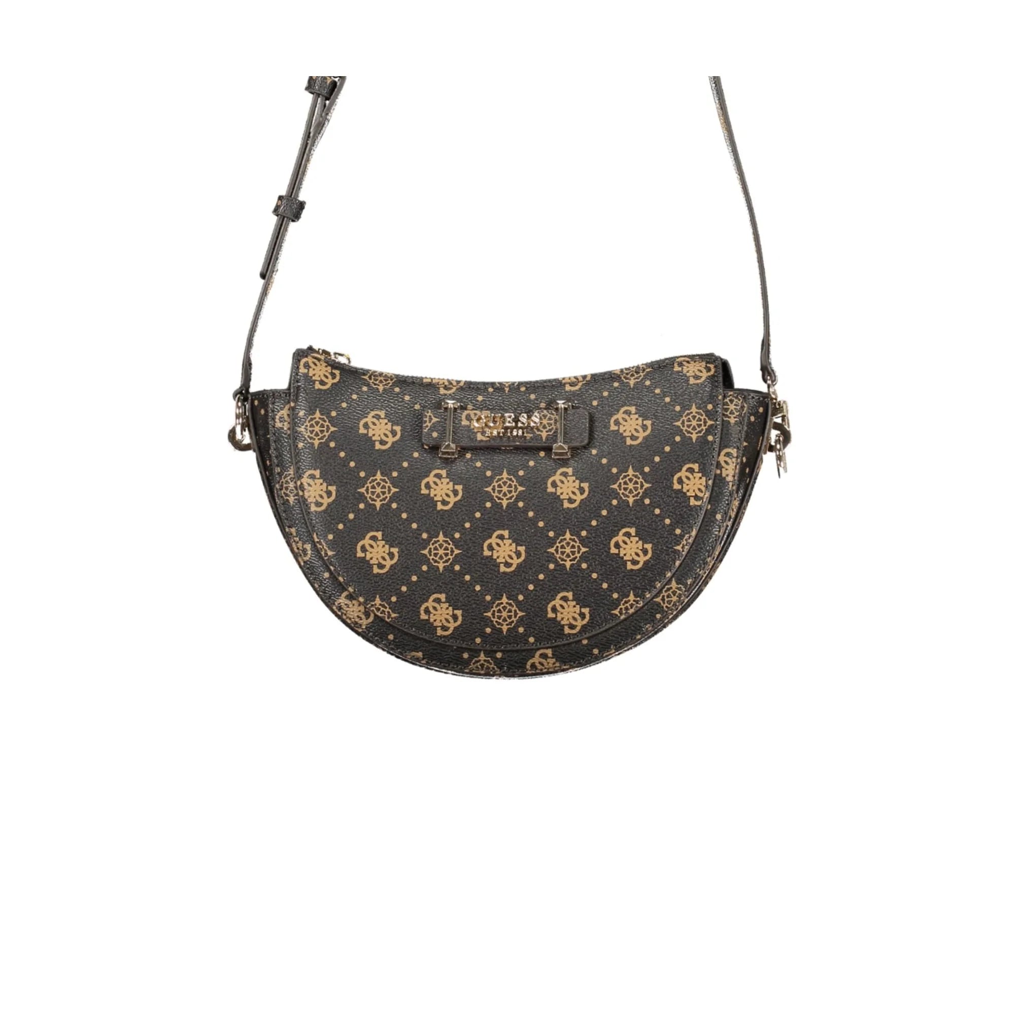 Guess Jeans Borsa a Tracolla Donna Marroni Chiusura con Zip Logo Borse Marrone - foto prodotto