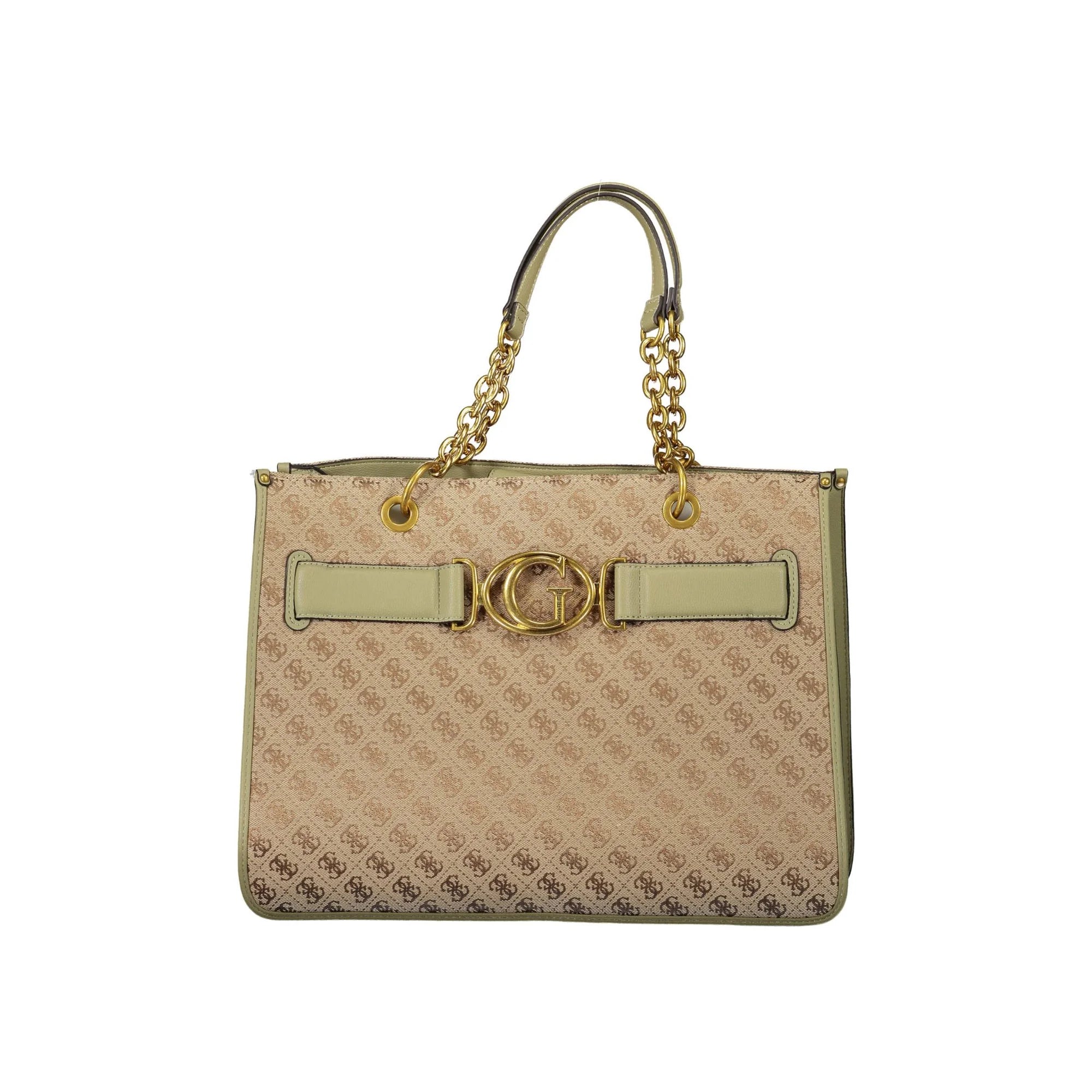 Guess Jeans Borsa a Spalla Donna Verdi Dettagli a Contrasto Borse Verde - foto prodotto