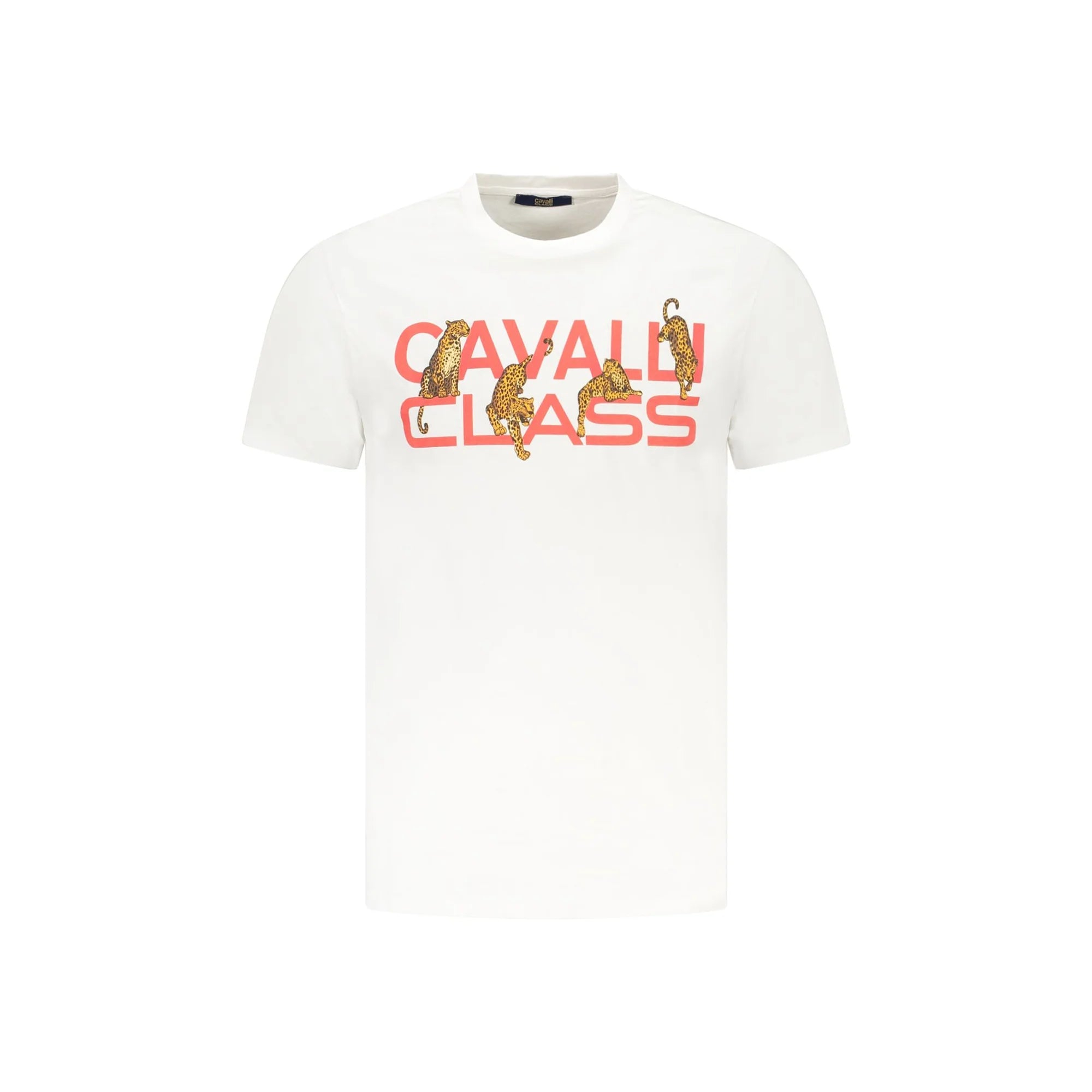 Cavalli Class T-Shirt Maniche Corte Uomo Bianca Stampa Bianco - foto prodotto