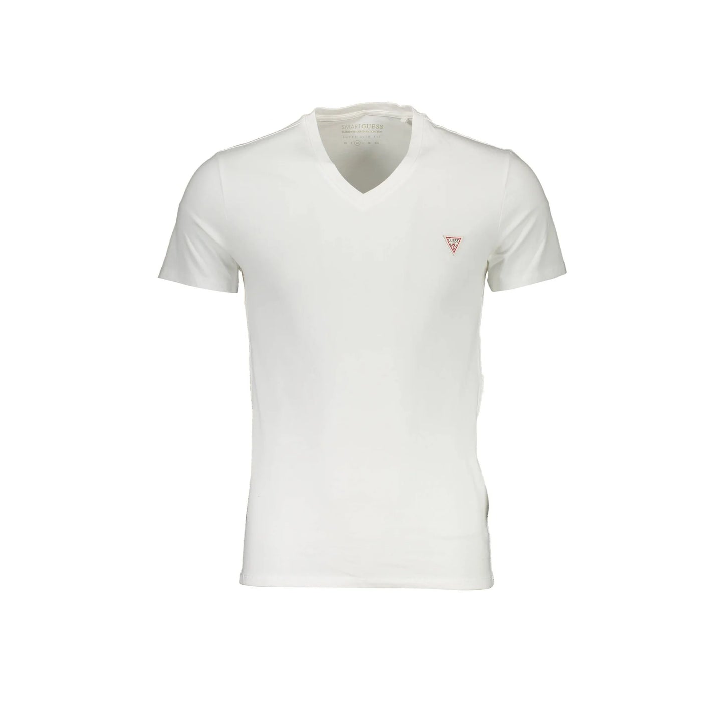 Guess Jeans T-Shirt Maniche Corte Uomo Bianca Logo Bianco - foto prodotto