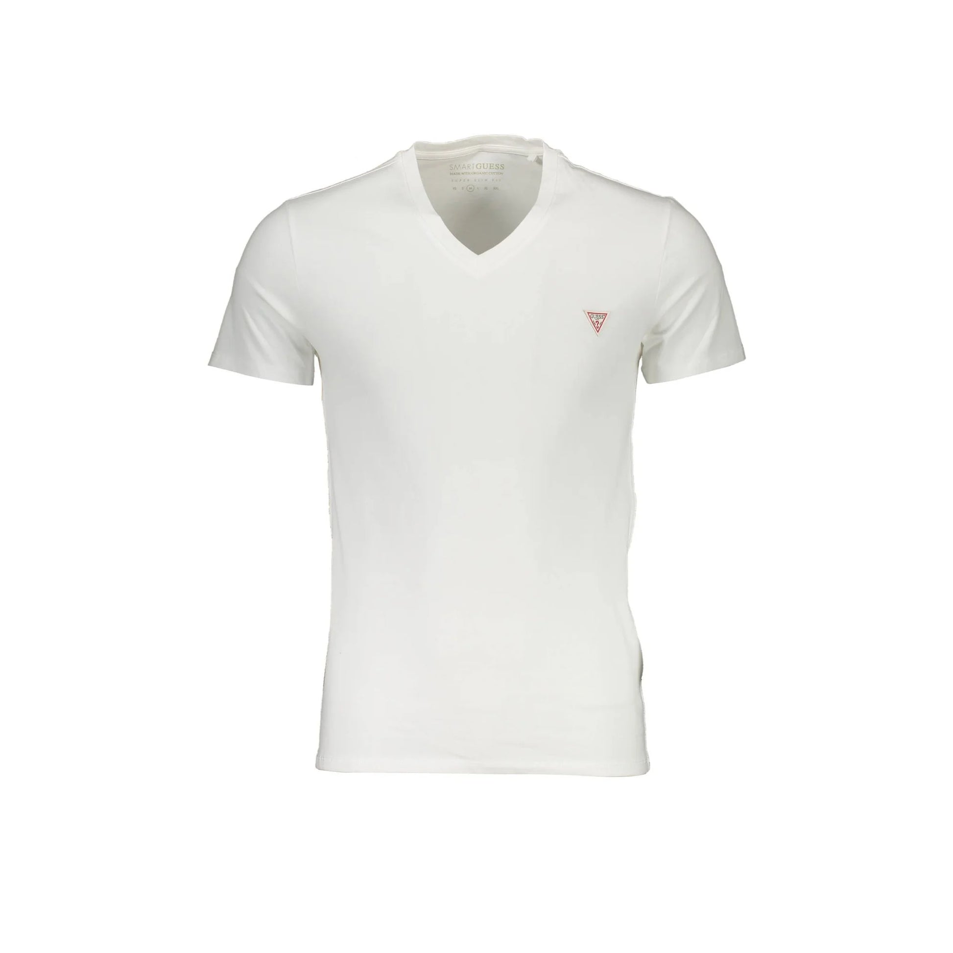 Guess Jeans T-Shirt Maniche Corte Uomo Bianca Logo Bianco - foto prodotto