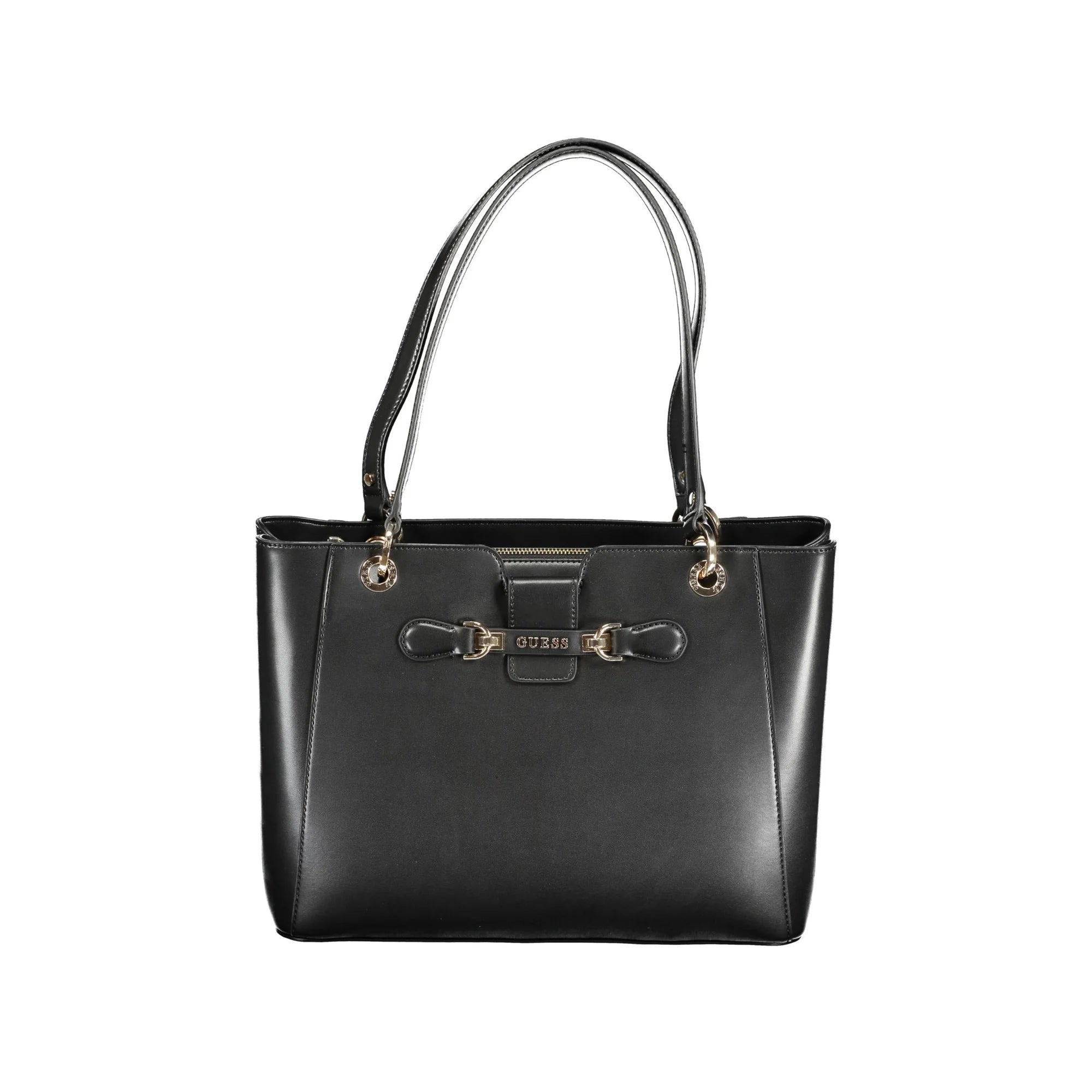 GUESS JEANS Borsa Donna Nolana Nera a Spalla con Doppio Scomparto e Dettagli a Contrasto Borse Nero - foto prodotto