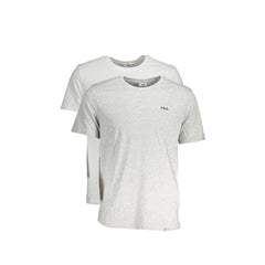 Fila T-Shirt Maniche Corte Uomo Grigia Stampa Logo