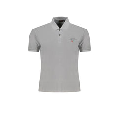 Napapijri Polo de Manga Corta Hombre Gris Estampado