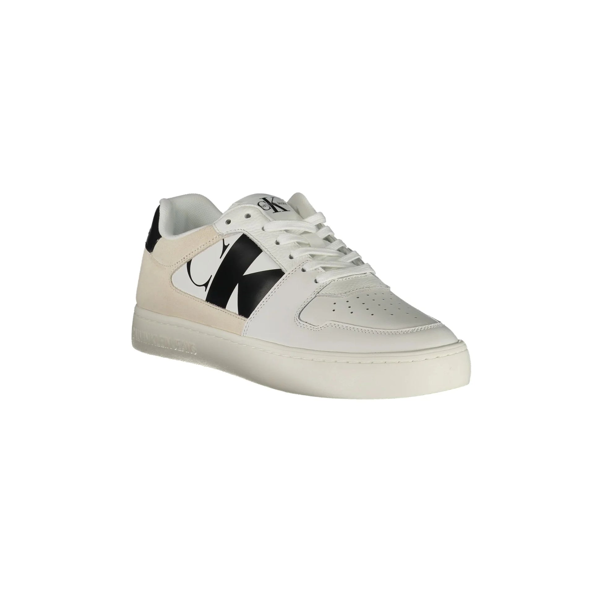 CALVIN KLEIN Scarpe Sneakers Uomo Bianche con Dettagli a Contrasto bianco - vista 2